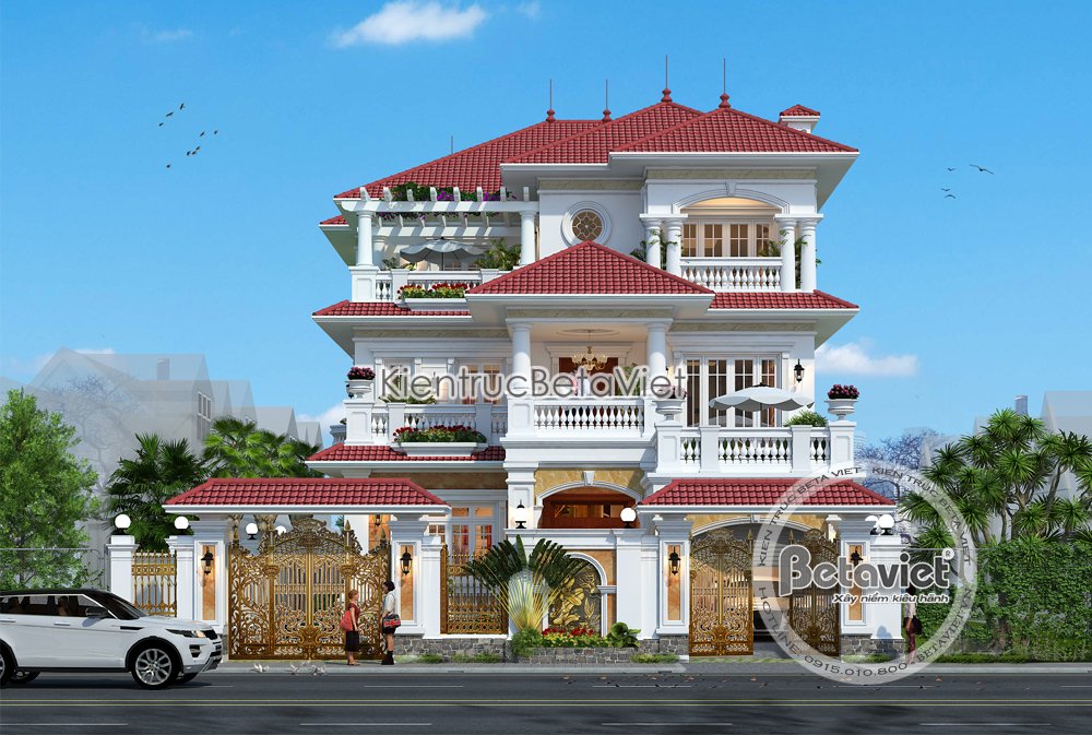Mẫu biệt thự 3 tầng Tân cổ điển đẹp
